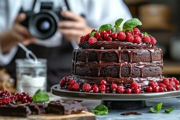 Delicious chocolate cake photoshoot (1)