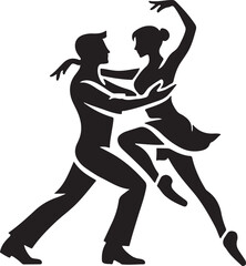 silhouette of a dancing couple