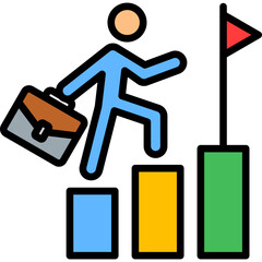 Career Opportunities lineal color icon