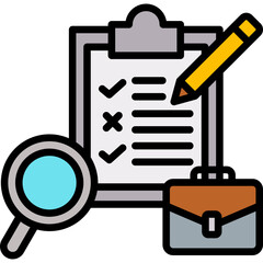 Job Listings lineal color icon