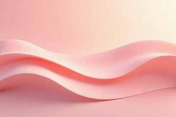 Soft peach wave layer with subtle shadow on the bottom background, nature, gradient, texture