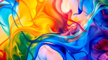 Fototapeta premium Abstract Colorful Swirls: A Dynamic and Vibrant Visual Masterpiece