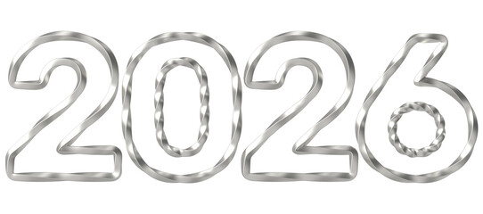 Obraz premium 2026 Silver 3D Render