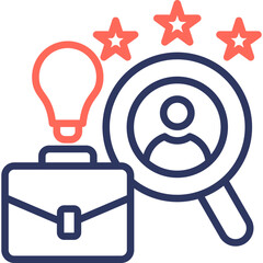 Talent Search line color icon