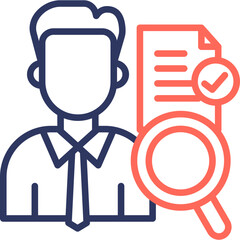 Staff Hiring line color icon