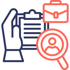 Workforce Recruitment line color icon