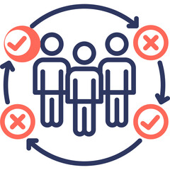 Recruitment Process line color icon