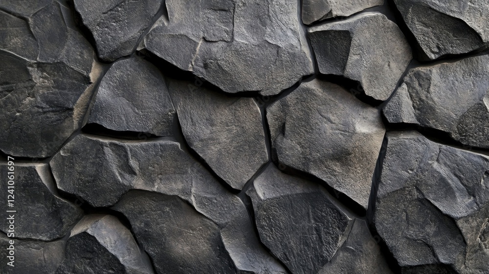 Aufkleber detailed close-up of a rough and rugged volcanic rock texture with sharp and defined edges