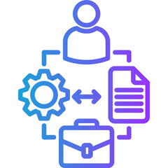Hiring Process line gradient icon