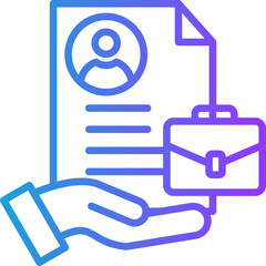 Employee Hiring line gradient icon