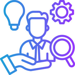 Talent Management line gradient icon