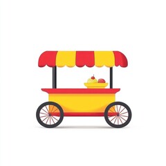 Ice cream cart, summer fair, sunny day, dessert, food stall