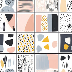 Carpet or tile patterns for interior decoration