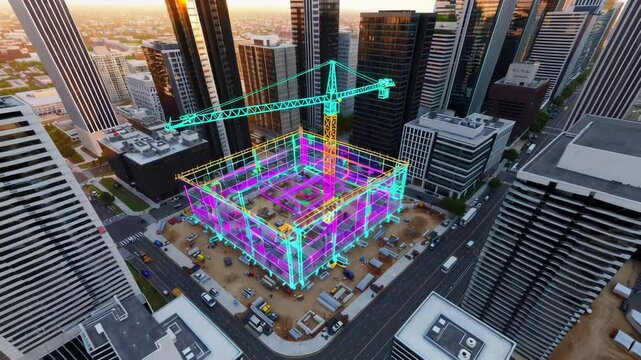 Futuristic Building Project with VFX Enhancement