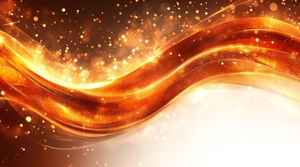 Golden wave of light and sparks radiant abstract background for festive celebrations modern designs