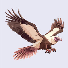 A cute eagle flying vector illustration 