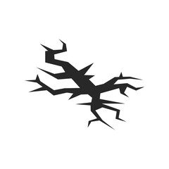 Elements Cracks and surface cracks in the ground