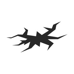 Elements Cracks and surface cracks in the ground