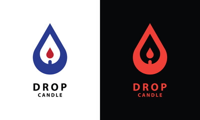 Logo dropping water and candles in negative space
