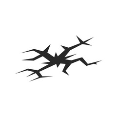 Elements Cracks and surface cracks in the ground