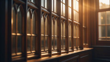 window in the evening