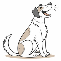 Cute dogs vector cartoon or puppy characters pose pet animals