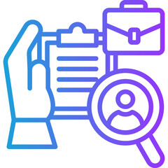 Obraz premium Workforce Recruitment line gradient icon