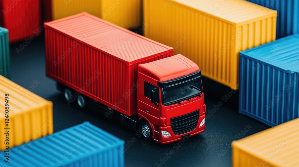 Poster abstract geometric representation showcasing the flow and efficiency of optimized supply chain logis