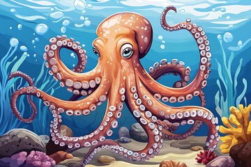 Obraz premium octopus in the sea