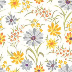 This seamless floral design is filled with illustrations suitable for your various creative projects. You can use it for textile design, wrapping paper, or even as a website background.