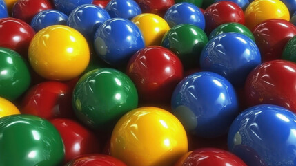 Colorful Balls in a Playful Heap Create a Vibrant Atmosphere for Fun and Excitement