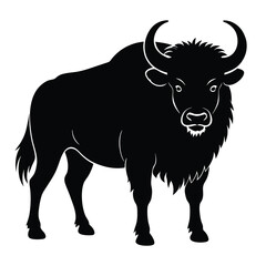 silhouette of a bull vector illustration
