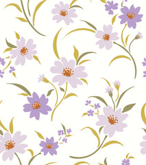 This seamless floral design is filled with illustrations suitable for your various creative projects. You can use it for textile design, wrapping paper, or even as a website background.