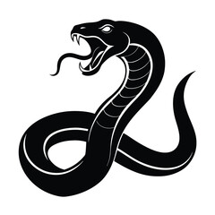 black and white snake vector illustration