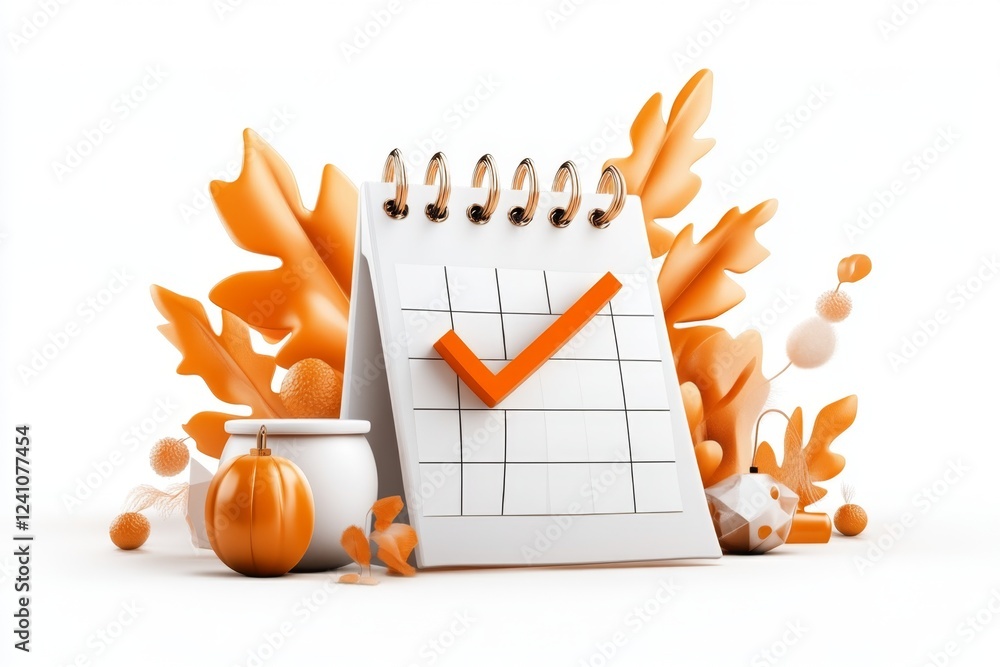Aufkleber a minimalist illustration of a calendar with a checkmark on a future date, symbolizing a grace perio