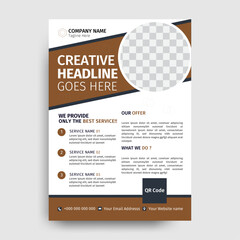 A4 Corporate business flyer template design for Unique business. Multipurpose uses and easily editable vector template design.
