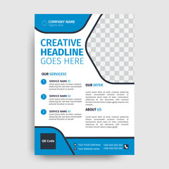 A4 Corporate business flyer template design for Unique business. Multipurpose uses and easily editable vector ta
r
template design.
