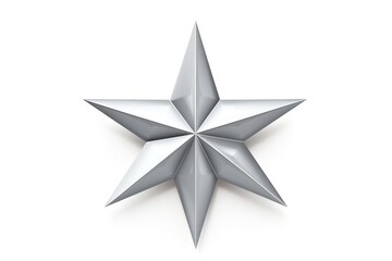 Obraz premium Glistering Grey Star Background for Christmas Decoration and Isolated Ornaments on a White Background