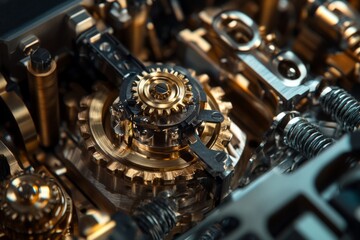 Intricate Mechanical Device Close-up