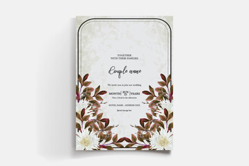 BRIDAL SHOWER FLORAL INVITATION TEMPLATE