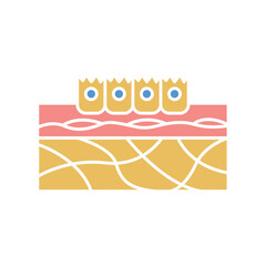 extracellular matrix black line icon.