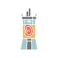 Microbiological fermentation flat icon.