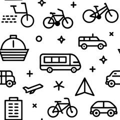 transportation icons set