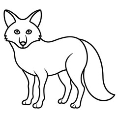 Elegant Fox in One Line Art
