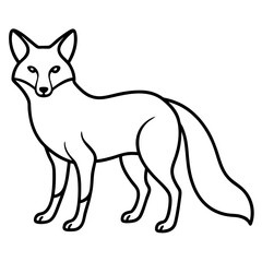 Elegant Fox in One Line Art