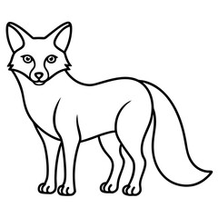 Elegant Fox in One Line Art