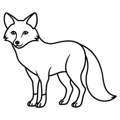 Elegant Fox in One Line Art
