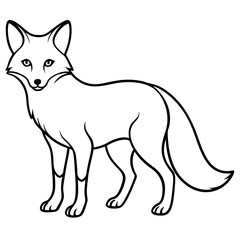 Elegant Fox in One Line Art