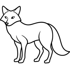 Elegant Fox in One Line Art