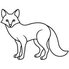 Elegant Fox in One Line Art